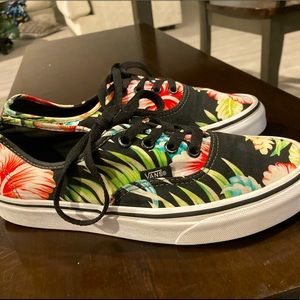 Tropical Floral Vans Size women’s Size 7.5